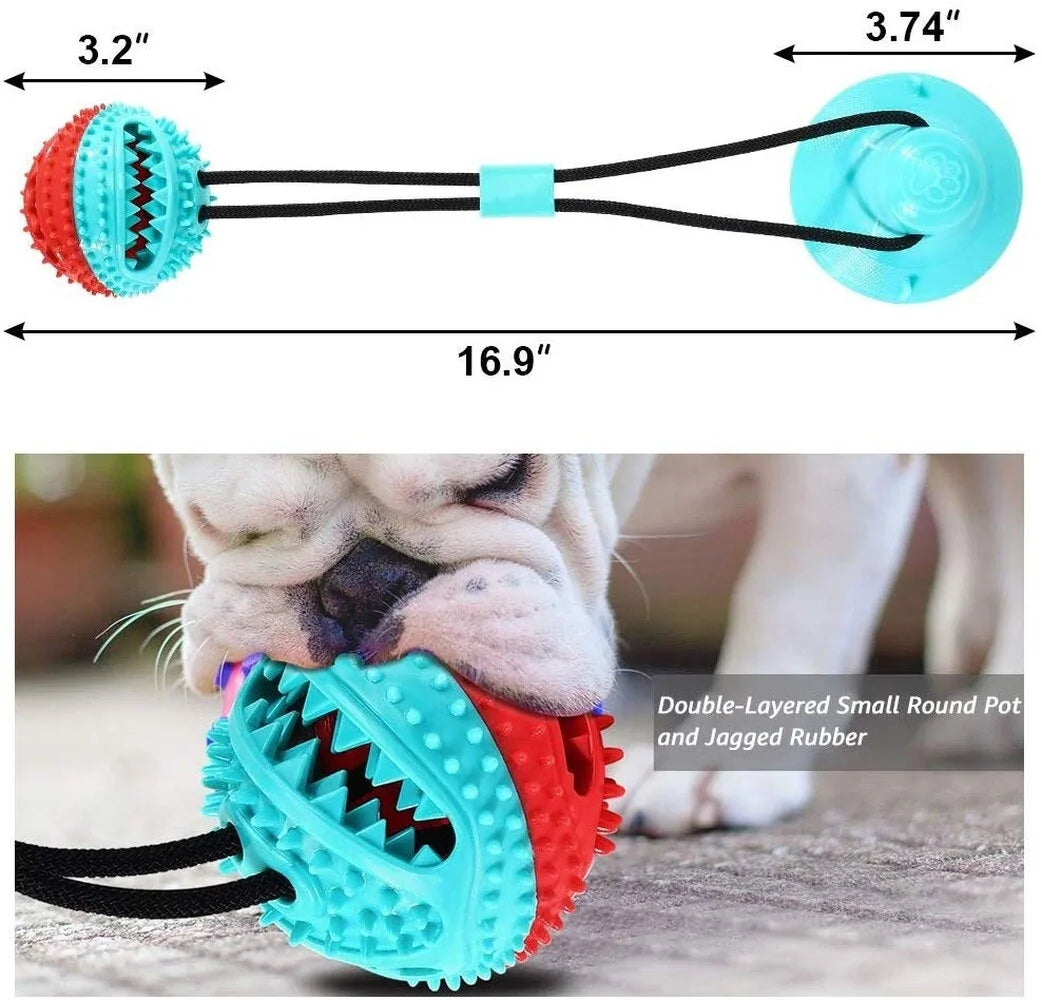 Multifunction Dog Chew Toy with Suction Cup