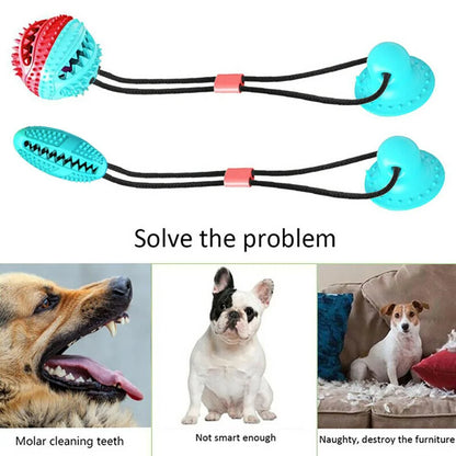 Multifunction Dog Chew Toy with Suction Cup