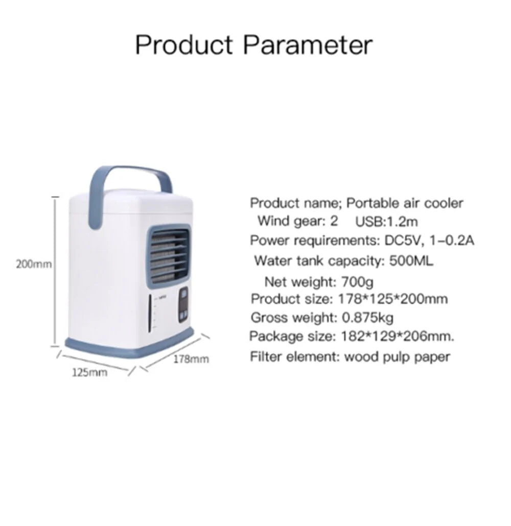 Mini Air Conditioner Air Purifier and Humidifier