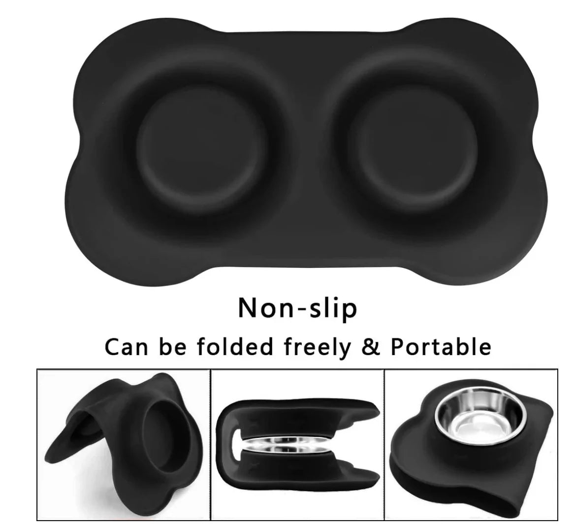 Silicone Placed Dog Bowls